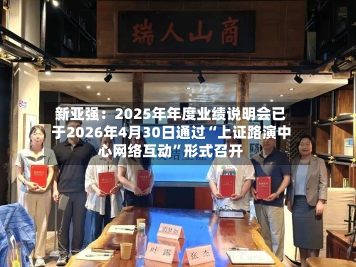 新亚强：2025年年度业绩说明会已于2026年4月30日通过“上证路演中心网络互动”形式召开-第3张图片