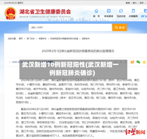 武汉新增10例新冠阳性(武汉新增一例新冠肺炎确诊)-第1张图片