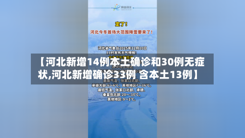 【河北新增14例本土确诊和30例无症状,河北新增确诊33例 含本土13例】-第2张图片
