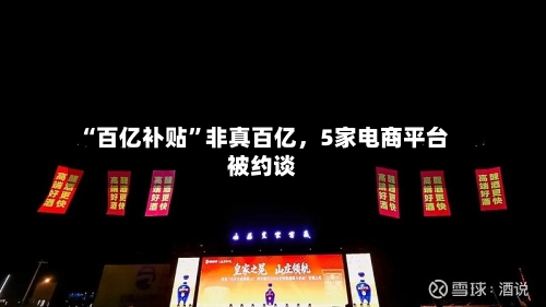 “百亿补贴”非真百亿，5家电商平台被约谈