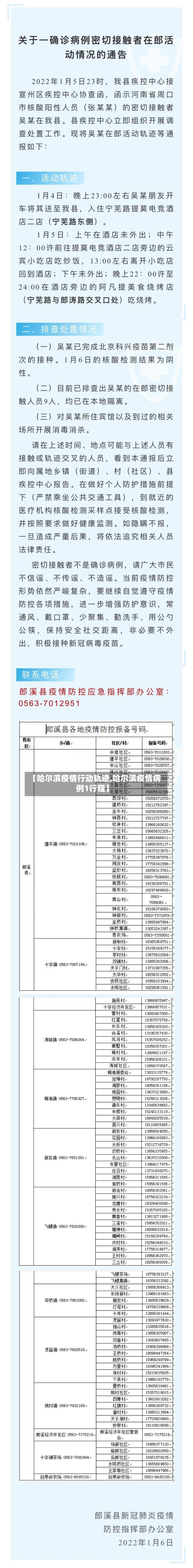 【哈尔滨疫情行动轨迹,哈尔滨疫情病例1行程】