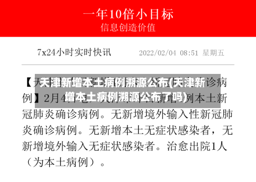 天津新增本土病例溯源公布(天津新增本土病例溯源公布了吗)-第3张图片