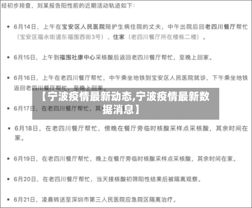 【宁波疫情最新动态,宁波疫情最新数据消息】-第2张图片