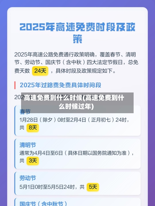 高速免费到什么时候(高速免费到什么时候过年)-第2张图片