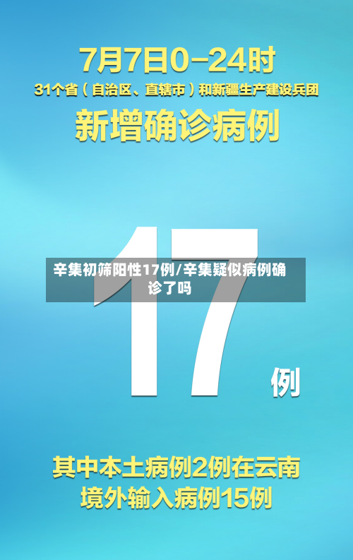 辛集初筛阳性17例/辛集疑似病例确诊了吗-第2张图片